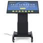 Touch screen digital signage with motorized lift and adjustable tilt
