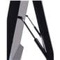 LED a-frame with hydraulic struts that lock the poster in place when unfolded