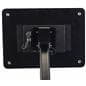 Small digital display stand features sleek design for easy placement