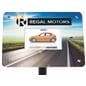 Custom frame for DPF101 digital sign stands features UV digital printing