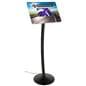 Small digital advertising stand with wide custom printed graphic frame