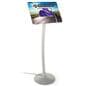 Small digital signage stand with custom printed graphic frame