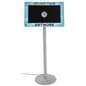 Custom frame digital pedestal sign with full color personalized graphics