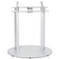 Screen stand with silver finish 