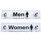 “Men” /”Women” Restroom Signs, Clear