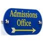 Custom 10 x 4 Oval Door Sign with Standoffs and Personalization