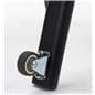 Folding TV easel with two wheels for mobile transportation