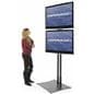 Freestanding dual TV stand for advertising