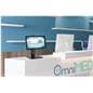 Interactive digital signage with a unit being used in a medical center facility as a self service check-in