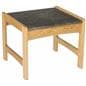 Light Oak Office End Table with Black Laminate Top