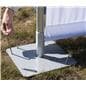 Custom outdoor banner stand with ground stakes