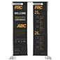 Custom outdoor banner stand with full color dye sublimation printing