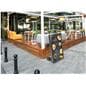 Portable outdoor digital signage with anti theft ring
