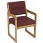 Burgundy Lobby Chair, Weighs 28 lbs