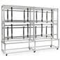 Freestanding video wall mount with 16 stationary mounting brackets
