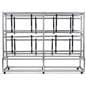 Freestanding video wall mount with double-sided display capabilities