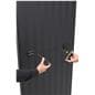 Foldable LED poster with the locking pieces being located on the back of the unit
