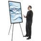 Black Easel Stand with 36” x 48” Snap Frame with Adjustable Legs 