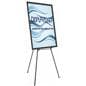 Black Easel Stand with 36” x 48” Snap Frame, Aluminum