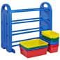 Children's Plastic Storage Organizer with Blue Frame