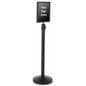 Black 11” x 14” Stanchion Sign Frame Crafted from Steel