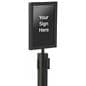 Black 8.5” x 11” Stanchion Sign Holder for Crowd Control