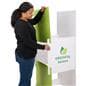 Flat pack cube display signage is easy to assembly 