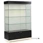 Light up display case with illuminated toe-kick
