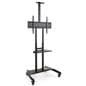 Black Large Flat Screen TV Stand