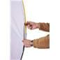 Custom printed seven foot EZ Extend circle backdrop with zipper closure