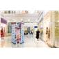 Fabric banner display stand with tight fitting graphics
