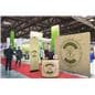 Portable exhibition counter with custom graphics