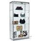 Siilver Aluminum Frame Display Cases Lock To Keep Merchandise Secure