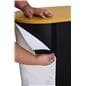 Portable trade show counter with simple hook-and-loop attachment