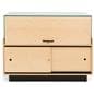 Wooden display counter with melamine laminated finish
