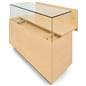Wooden display counter with pull-out deck