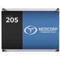 Acrylic wall mount sign holder with stainless steel hardware