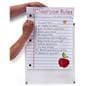 Acrylic wall mount sign holder with clear fold-over panel