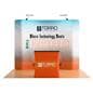 Curved trade show kit with protective hard shipping case