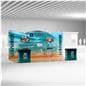 Custom trade show display booth with 4 LED spotlights 