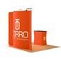Curved trade show set with double sided dye sublimation graphics