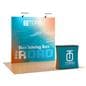 Portable pop up booth with collapsible backwall 