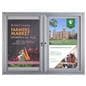 Enclosed locking bulletin board