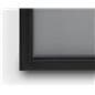 Aluminum frame bulletin board with sleek black aluminum frame