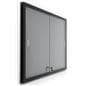 Aluminum frame bulletin board with sliding tempered glass doors