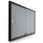 Glass enclosed notice board with aluminum frame and locking mechanism