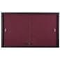 Maroon Fabric Tack Board with Tempered Glass