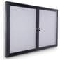 Polycarbonate notice board with black anodized aluminum frame