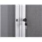 Enclosed polycarbonate bulletin board with secure locking system
