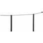 2 Poles and 1 Wall Mount of the 4-Post Low Profile Stanchion Barrier System